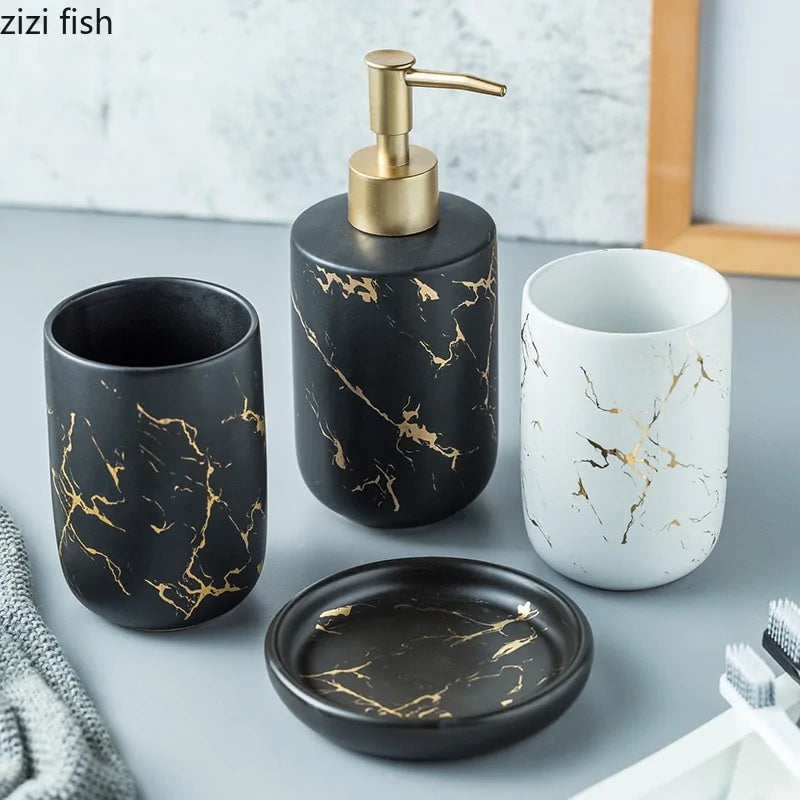 Nordic Matte Bathroom Accessories Set