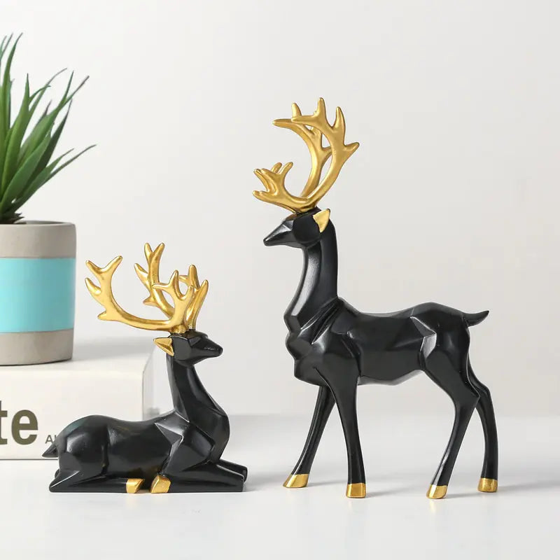 Elk Deer Statue Reindeer Figurines