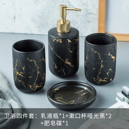 Nordic Matte Bathroom Accessories Set